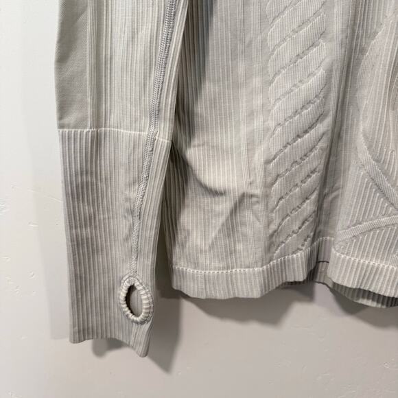 Lululemon Womens Rest Less Crew Pullover Shirt Top Cable Knit Seamless White 10 - Picture 7 of 7